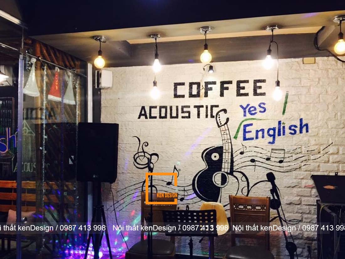 Thiết kế quán cafe phong cách acoustic